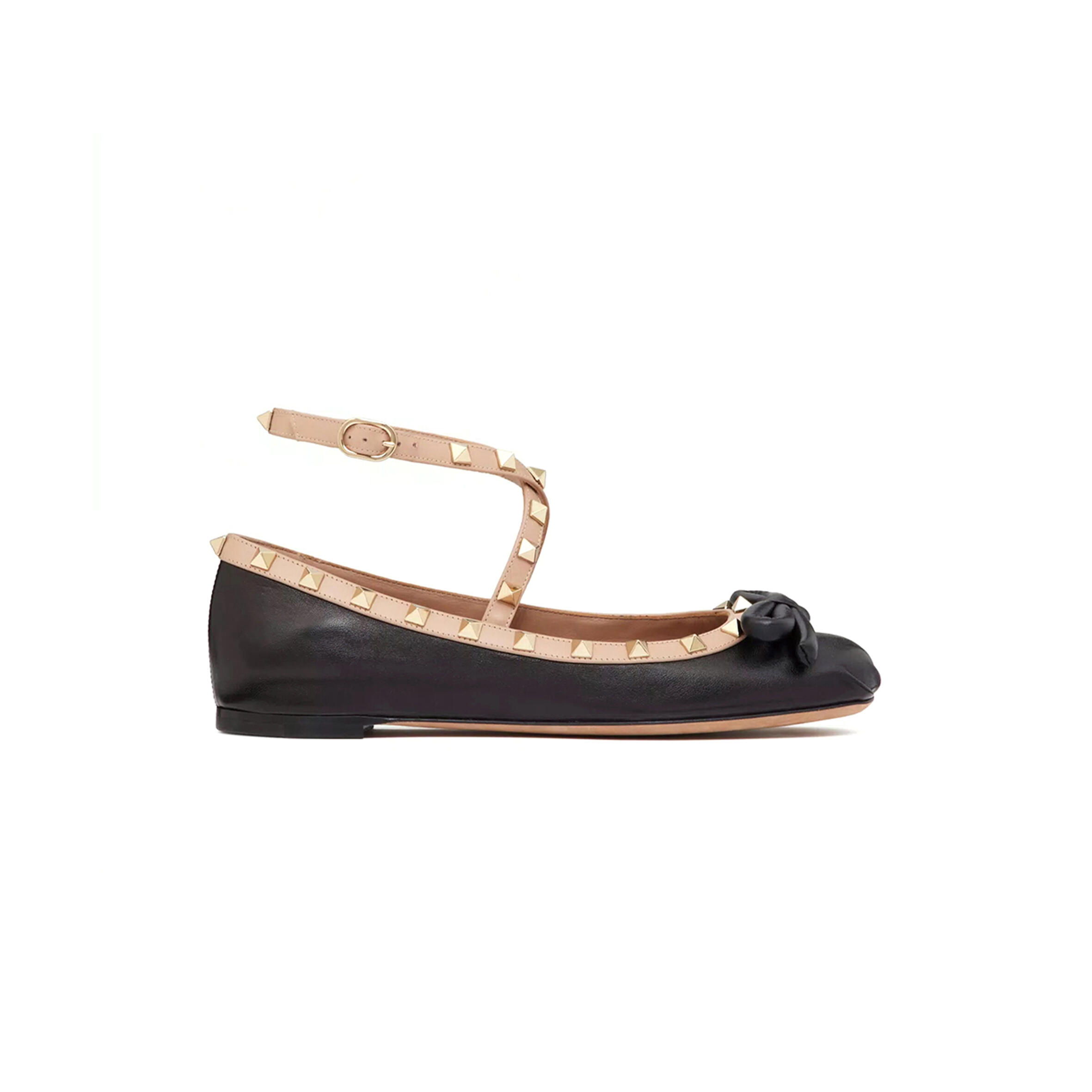 VALENTINO ROCKSTUD BALLERINA IN NAPPA LEATHER 4W2S0HB6XGR_N71